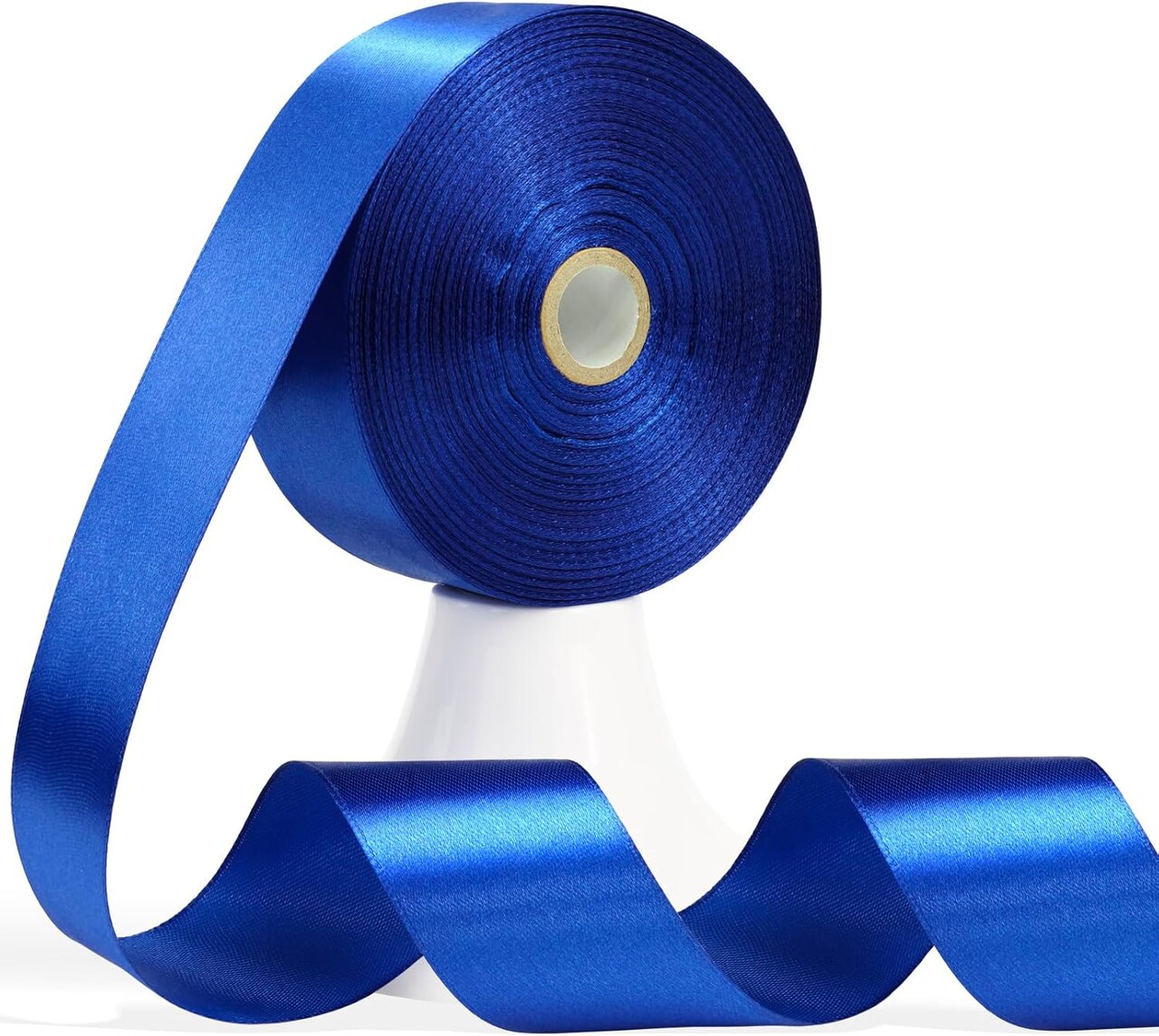 60 Yards Blue Ribbon 1-1/2 Inch, Solid Royal Blue Satin Ribbon